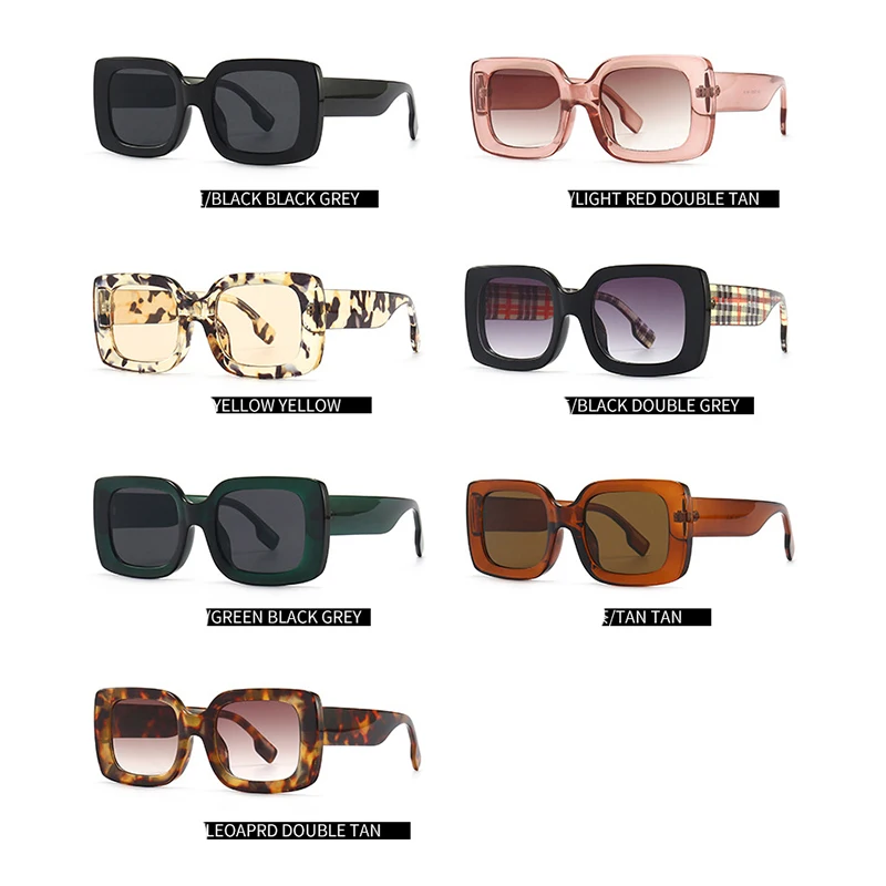 Classic Luxury Brand Designer Big Frame Square Sunglasses Women Men Fashion Vintage Popular Travel Sun Glasses For Female UV400