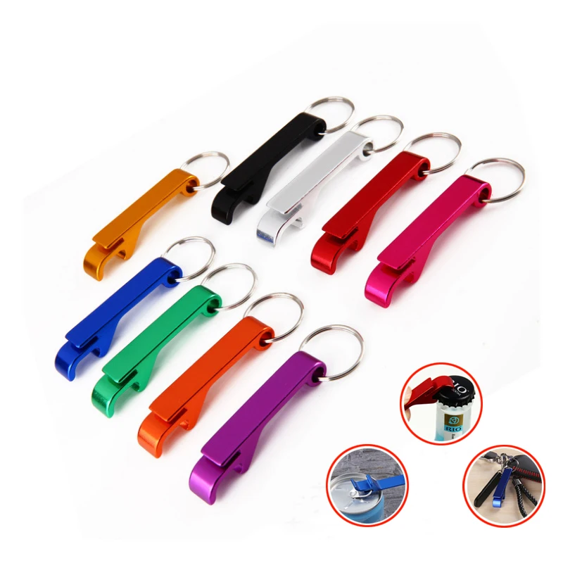 Portable Beer Bottle Opener Keychain Mini Pocket Aluminum Alloy Beverage Beer Bottle Opener Wedding Party Favor Gifts