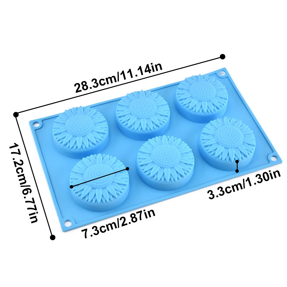 3D chryzantemy mydło wyrabiane ręcznie formy kwiat kremówka ciastko księżycowe silikonowe formy, dekorowanie ciast narzędzia 6 otwory robienie mydła