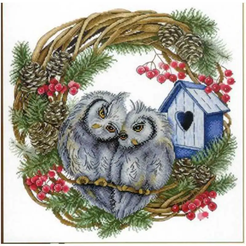 

Owl friends patterns Counted Cross Stitch 11CT 14CT 18CT DIY wholesale Chinese Cross Stitch Kit Embroidery Needlework Sets