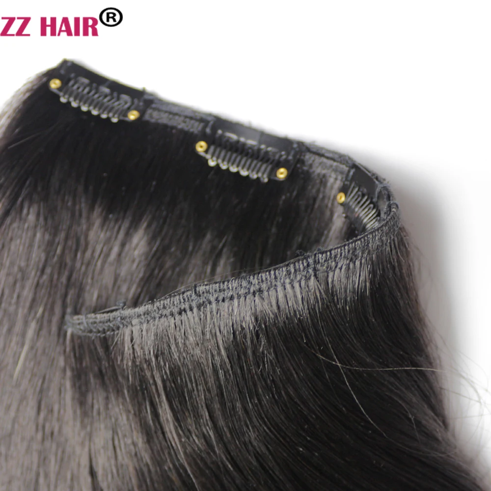 ZZHAIR-البرازيلي الإنسان ريمي الشعر ، لا الدانتيل ، الطبيعية على التوالي ، 100g-200g ، 5 مقاطع في قطعة واحدة ، 16 "-24" ، 1 قطعة مجموعة