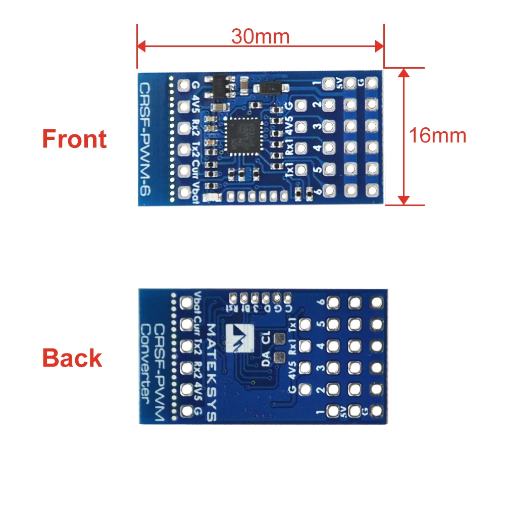 MATEK CRSF TO PWM Converter CRSF-PWM-6 PWM-C For TBS Crossfire Nano RX SE Namimno ELRS Flash Nano Receiver