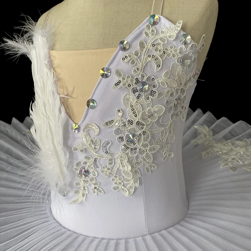 Tutu de Ballet professionnel romantique, lac des cygnes blanc pour filles, Costumes de danse de fête de ballerine pour femmes, robe de Ballet Tutu pour filles
