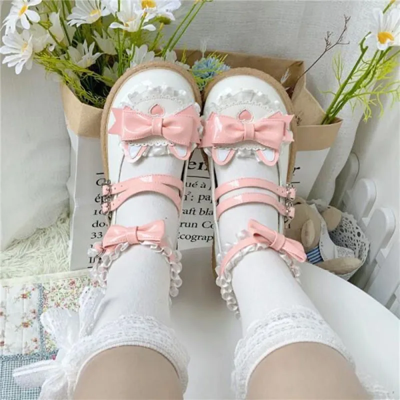 Chaussures Lolita japonaises à grande tête, uniforme Jk, chaussures d'étudiant à talons plats, Kawaii, Cosplay Loli, chaussures quotidiennes