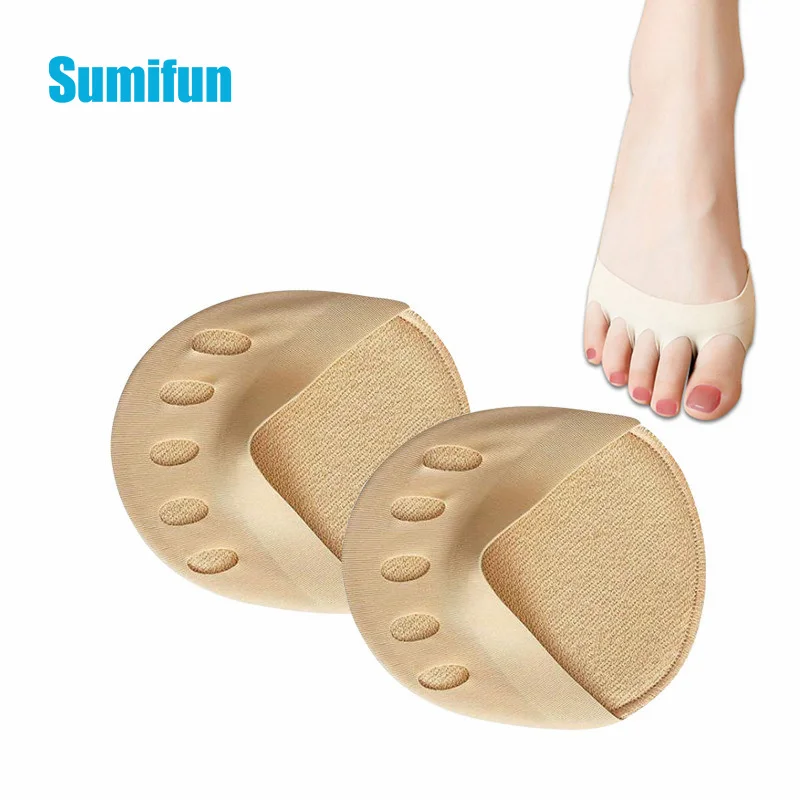 2pcs Five Toes Forefoot Pads for Women High Heels Half Insoles Calluses Corns Foot Pain Care Absorbs Shock Socks Toe Pad Inserts