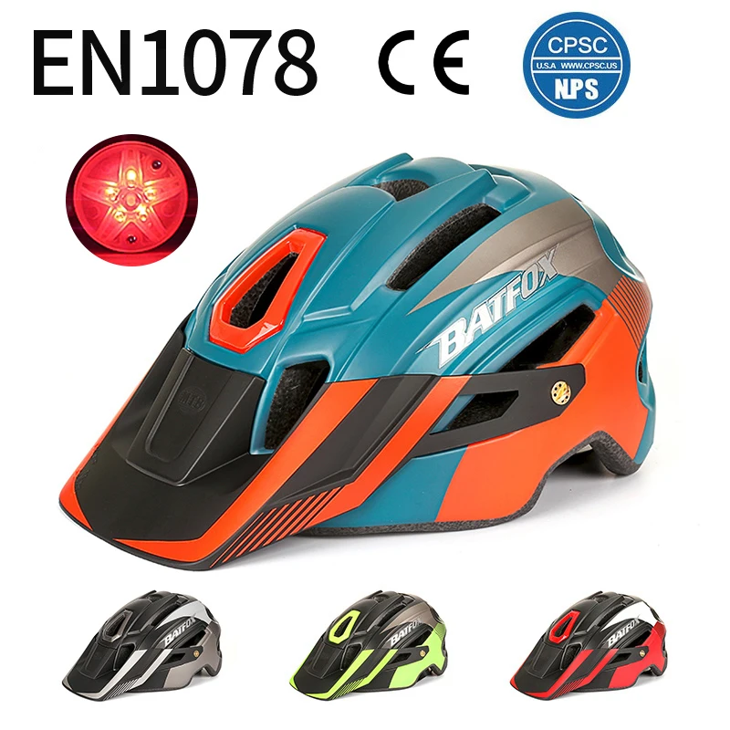 BATFOX bicycle helmets for men women MTB helmet cycling 2022 Integrally-molded orange mountain bike helmet light casco BAT FOX