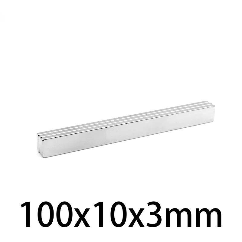 100x10x3mm Super Strong Magnetic Magnets Length 100mm Permanent Neodymium Magnet 100*10*3mm Longer Sheet Magnet 100*10*3