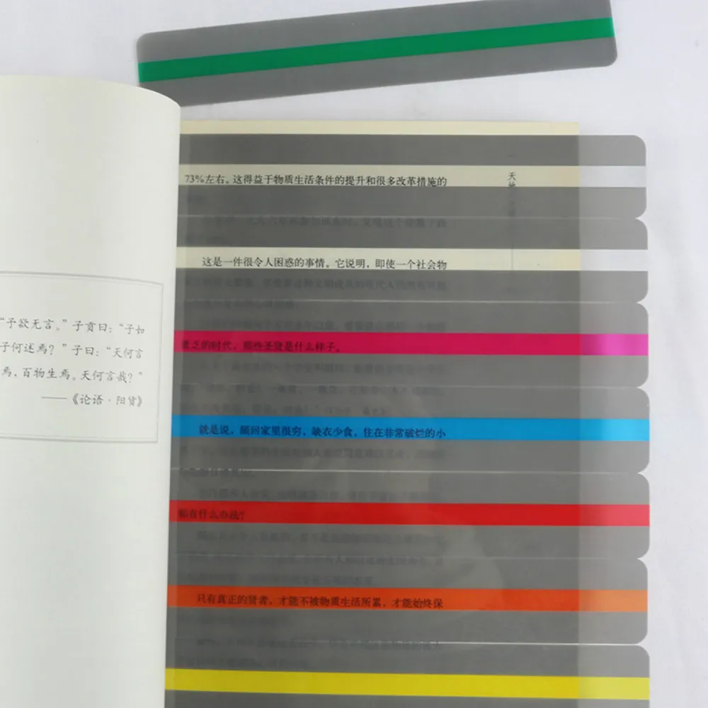 6PCS/Pack Reading Strips Highlight Strips Colored Overlay Highlight Bookmarks Help with Dyslexia People