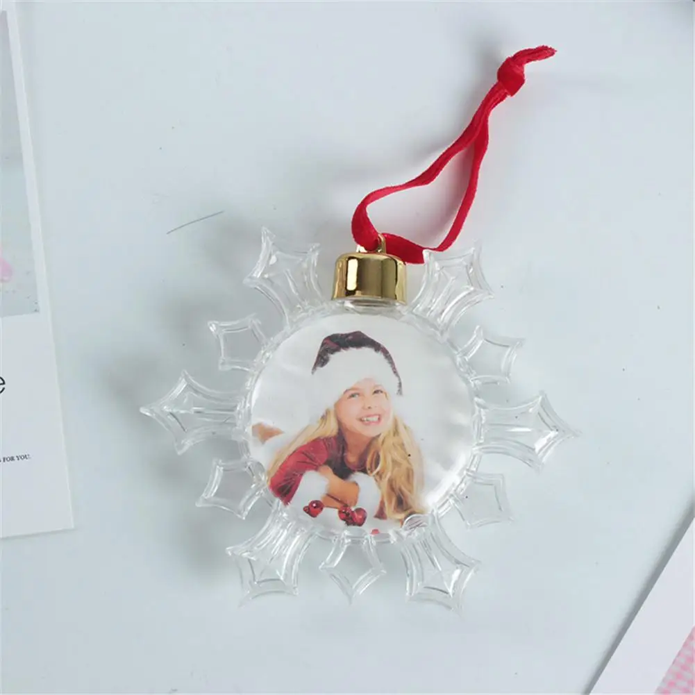 Photo Frame Pendant Ball Suower Star Shape Valentine\'s Day Birthday Party Gift Customization DIY Christmas Tree Ornament