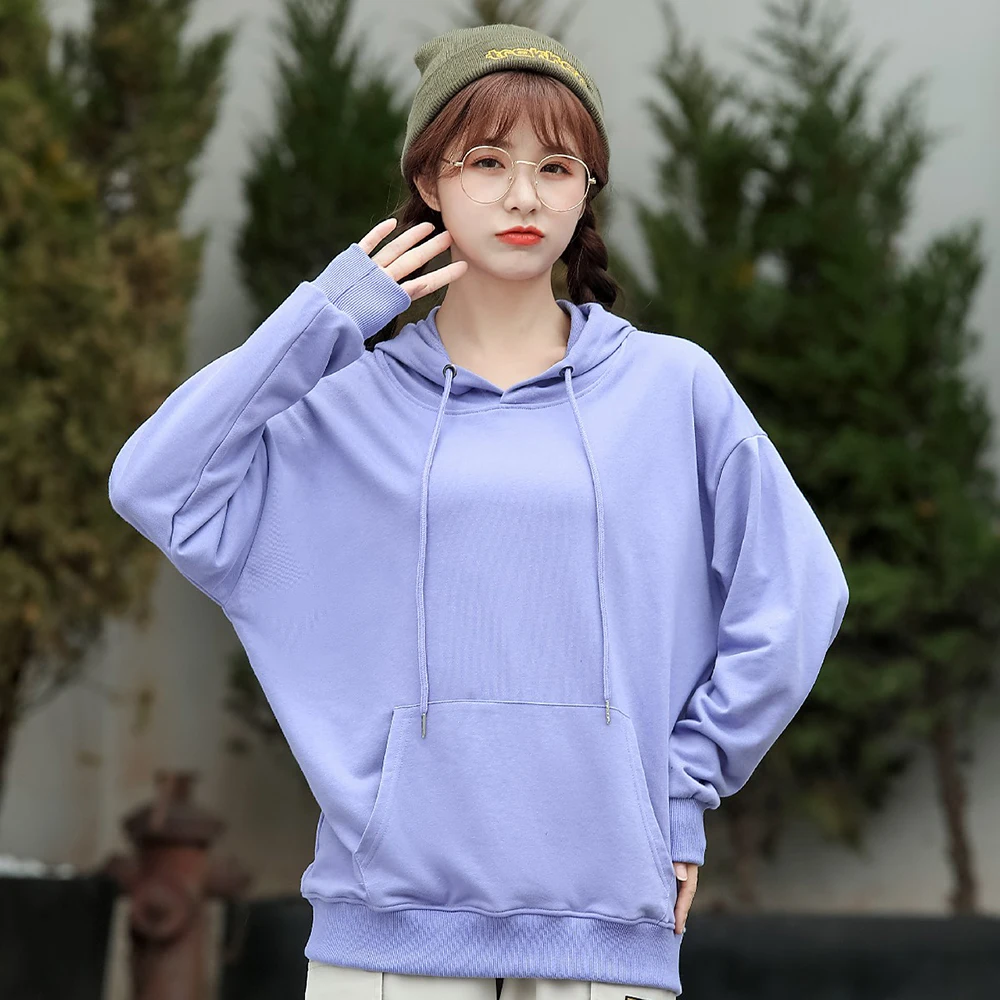 

8 Colors Winter Grey Pink Round Neck Long Sleeve Velvet Warm Sweatshirts Women Korean Black Loose Female Casual Coat