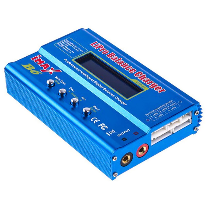 Балансирующее зарядное устройство Cabzty iMAX B6 80 Вт, 6 А, разъемы T-Plug, Tamiya, XT60 на выбор, совместимо с литий-полимерными, литийионными, никель-мета...