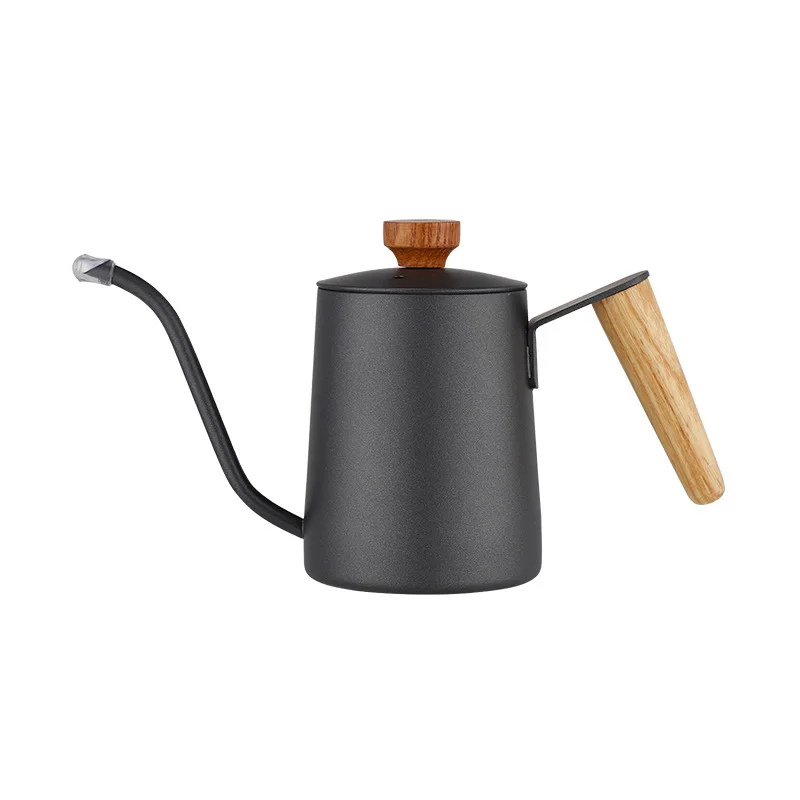 

350ml Hand Drip Pour Over Coffee Kettle Stainless Narrow Thin Spout Wood Handle Mocha Tea Pot Gooseneck Moka Espresso Maker