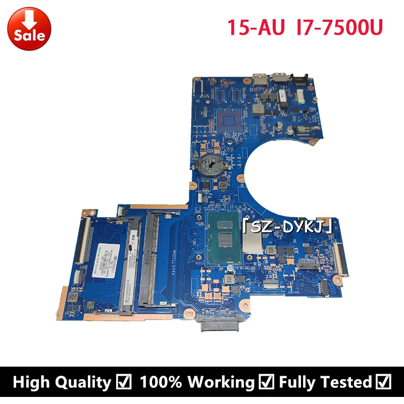 For HP 15-AU Series Laptop Motherboard 901573-601 901573-501 901573-001 907401-601 G34A DAG34AMB6D0 with i7-7500u Mainboard