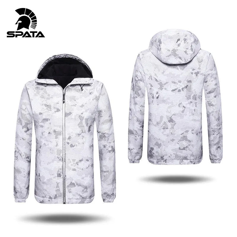 New SPATA winter fishing suit Windbreaker Fishing Jackets Waterproof Warm Breathable Themal Hoodies Suit Hiking Camoflage Coats