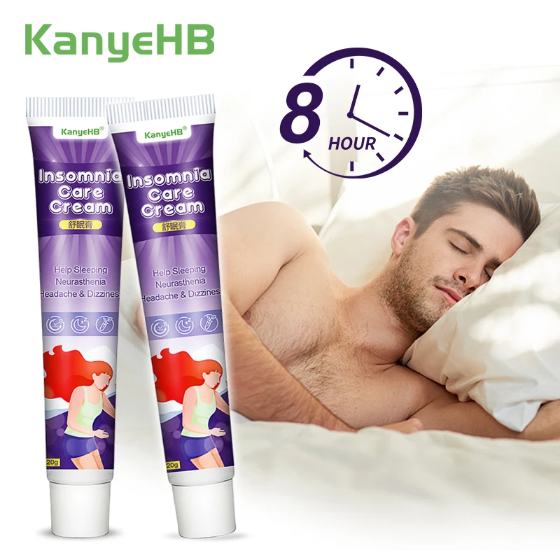 

2pcs Sleepless Cream Improve Sleep Soothe Mood Balm Soothing Insomnia Relax Help Sleep Cream Relieve Stress Anxiety OintmentA759