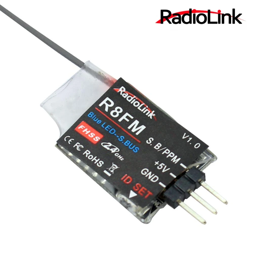 Radiolink R8FM Mini 2.4G 8 Channels 8CH Receiver FHSS for Radiolink T8FB Transmitter Support S-BUS PPM Receivers