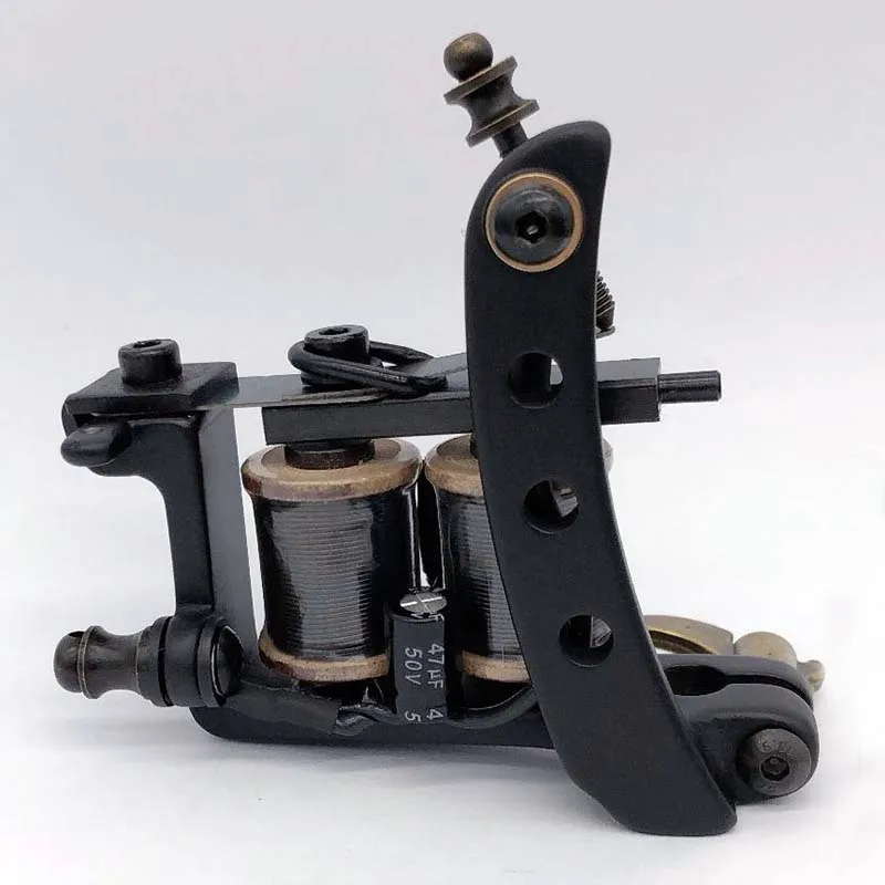 TRUE STAR Newest 10 Wrap Coils Hand-assembled Tattoo Machine Gun For Liner Shader Cast-iron Tattoo Machines