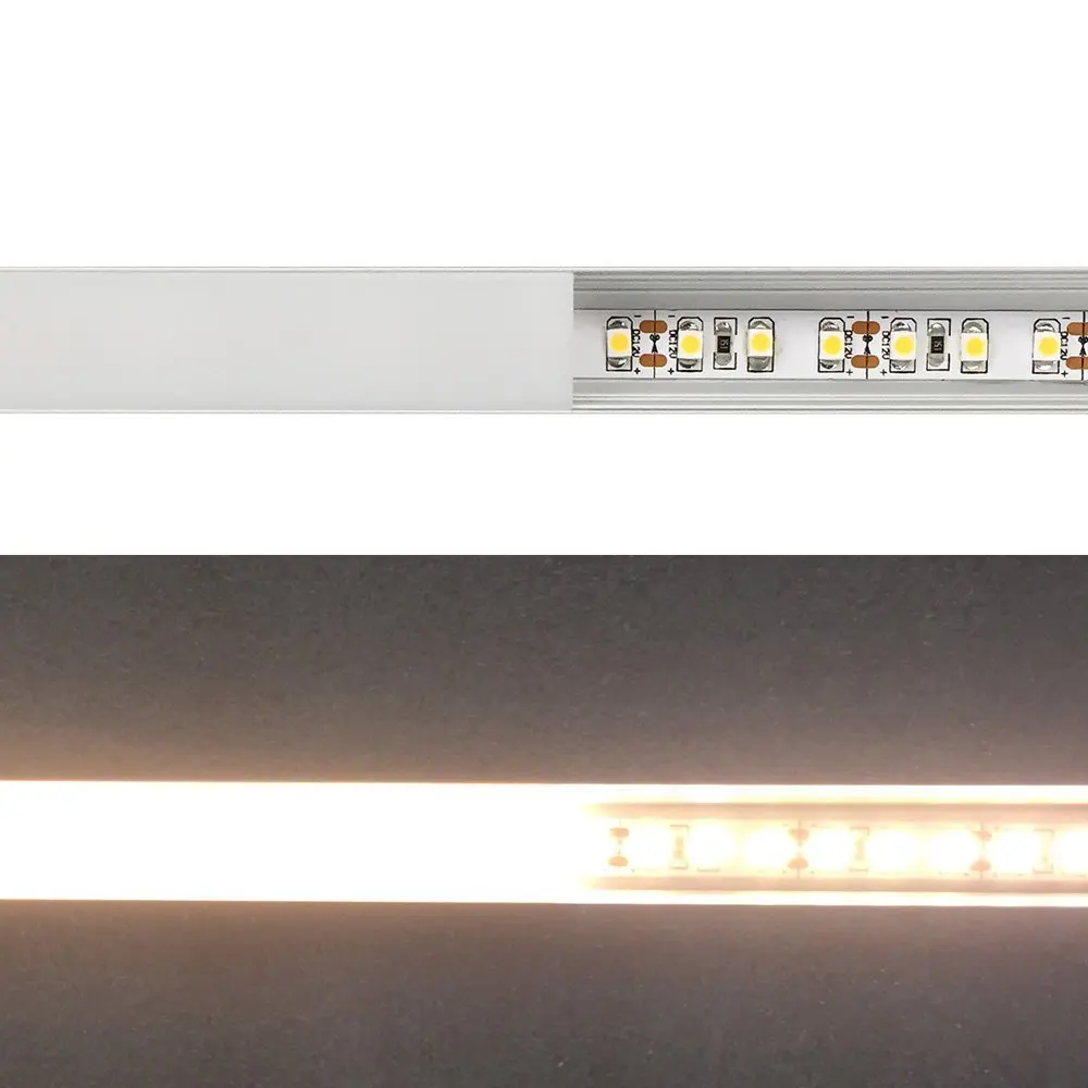 LED Aluminum Profile 5sets 0.5m Sliver Color U Shape Milky Cover for LED Strip Light LED Aluminum Channel Dustproof Modern Light
