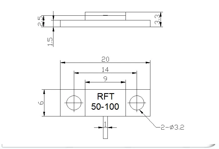 RFT50-100W RF Flange High Power Resistance Coupler Resistance Power Splitter RF Resistance