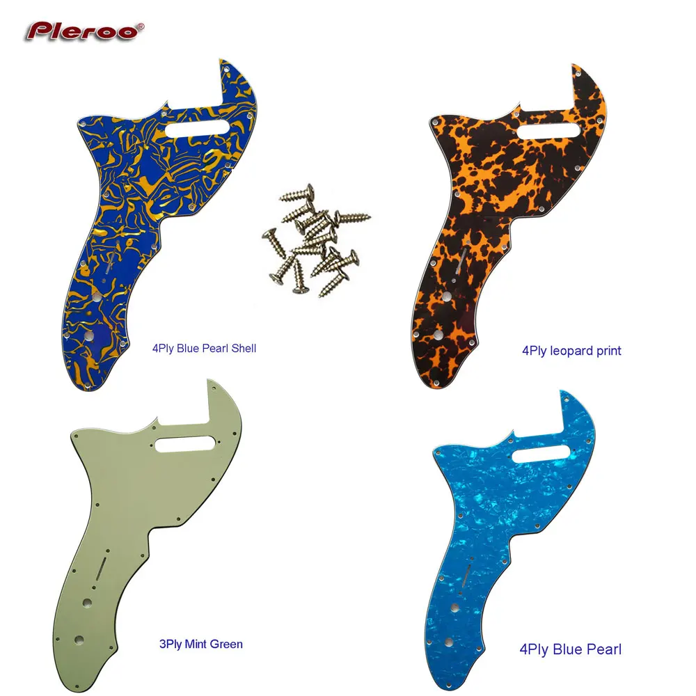 

Pleroo Custom Guitar Parts - For Left handed US Tele 69 Thinline Guitar Pickguard Scratch Plate, Multicolor choice