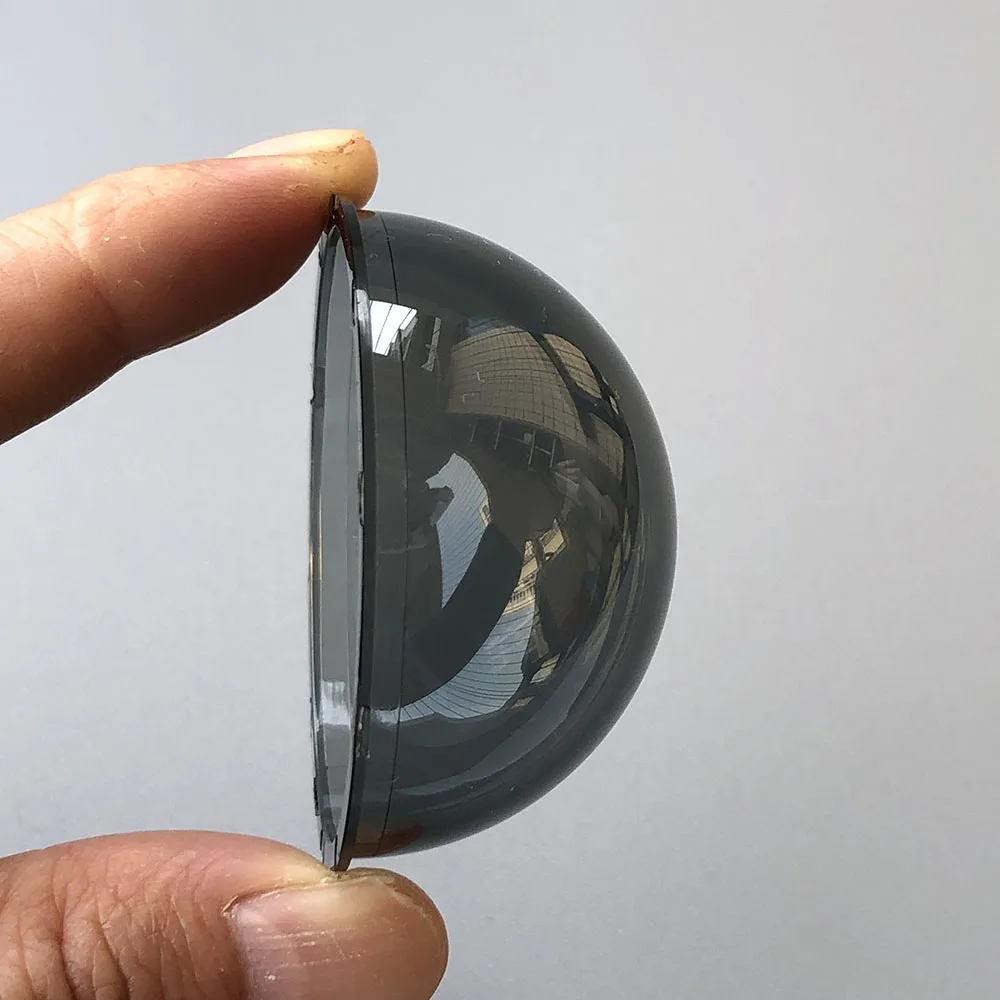 2 Inch Mini Smoked Polycarbonate Glass Camera Dome Cover Small Round CCTV Security Camera Protective Lens Cap Size 51.4x26.57mm