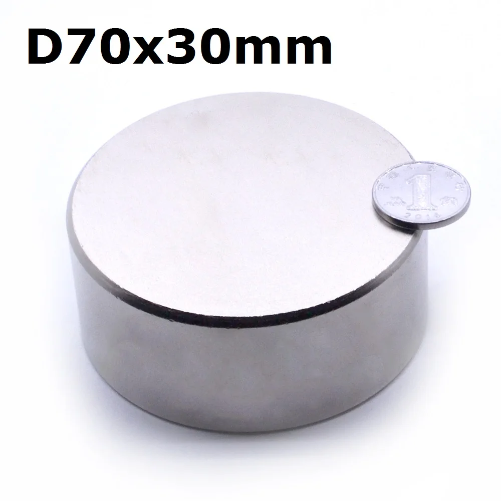 

Magnet 1pcs/lot N52 Dia 70x30 mm hot round magnet Strong magnets Rare Earth Neodymium Magnet 70*30mm