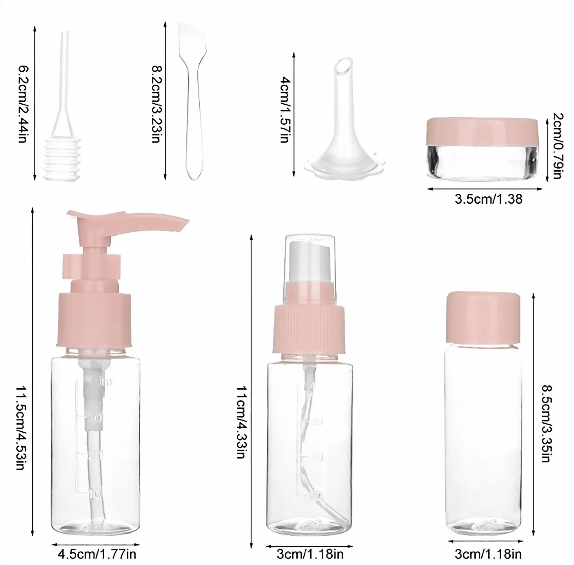 10pcs/Set Mini Makeup Cosmetic Face Cream Pot Bottles Plastic Transparent Empty Make Up Container Bottle Travel Kit Accessories