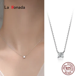 La Monada 38 + 4.8 cm Collana in argento per le donne Argento fine 925 Gioielli Moda Collo Minimalista Pendenti Catene in argento 925 Donna