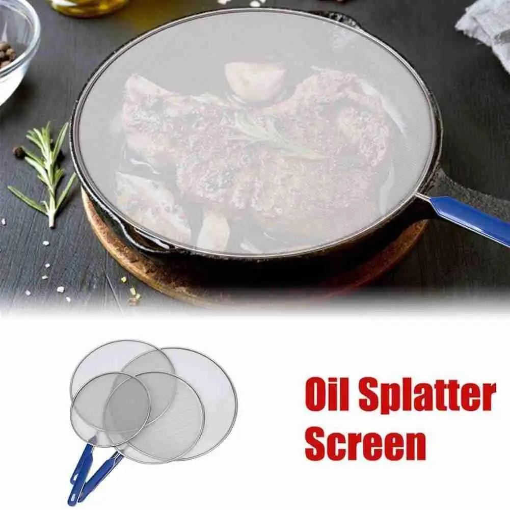 21/25/29/33Cm Wok Splash-proof Oil Net Cover Kitchen Explosion-proof Anti Splatter Screen Mesh Pot Lid Frying Pan Cooking Tools