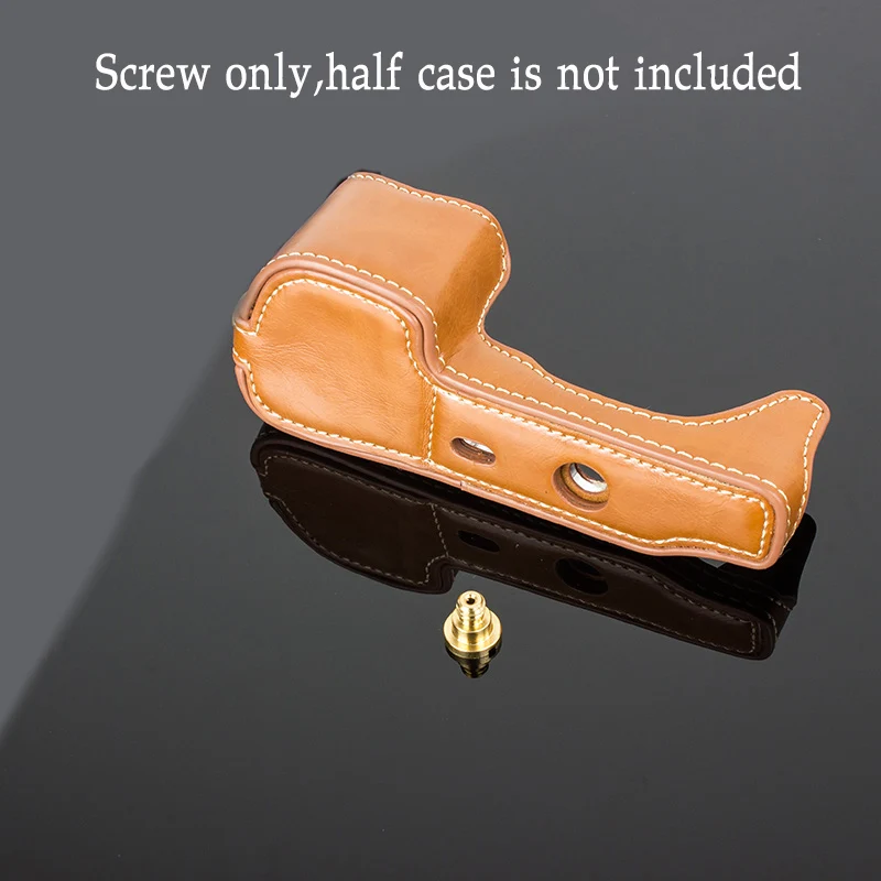 1/4 مسامير قفل الصيد ل لايكا كانون فوجي فيلم نيكون أوليمبوس سوني ترايبود الكرة رئيس بولي Leather كاميرا جلدية نصف غطاء حقيبة أسفل