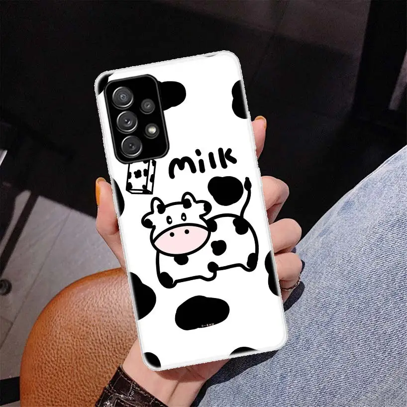 Dairy Cattle Cow Speckle Cute Cover Phone Case For Samsung Galaxy A55 A54 A53 A52 A15 A14 A13 A12 A35 A34 A33 A32 A25 A24 A23 A2