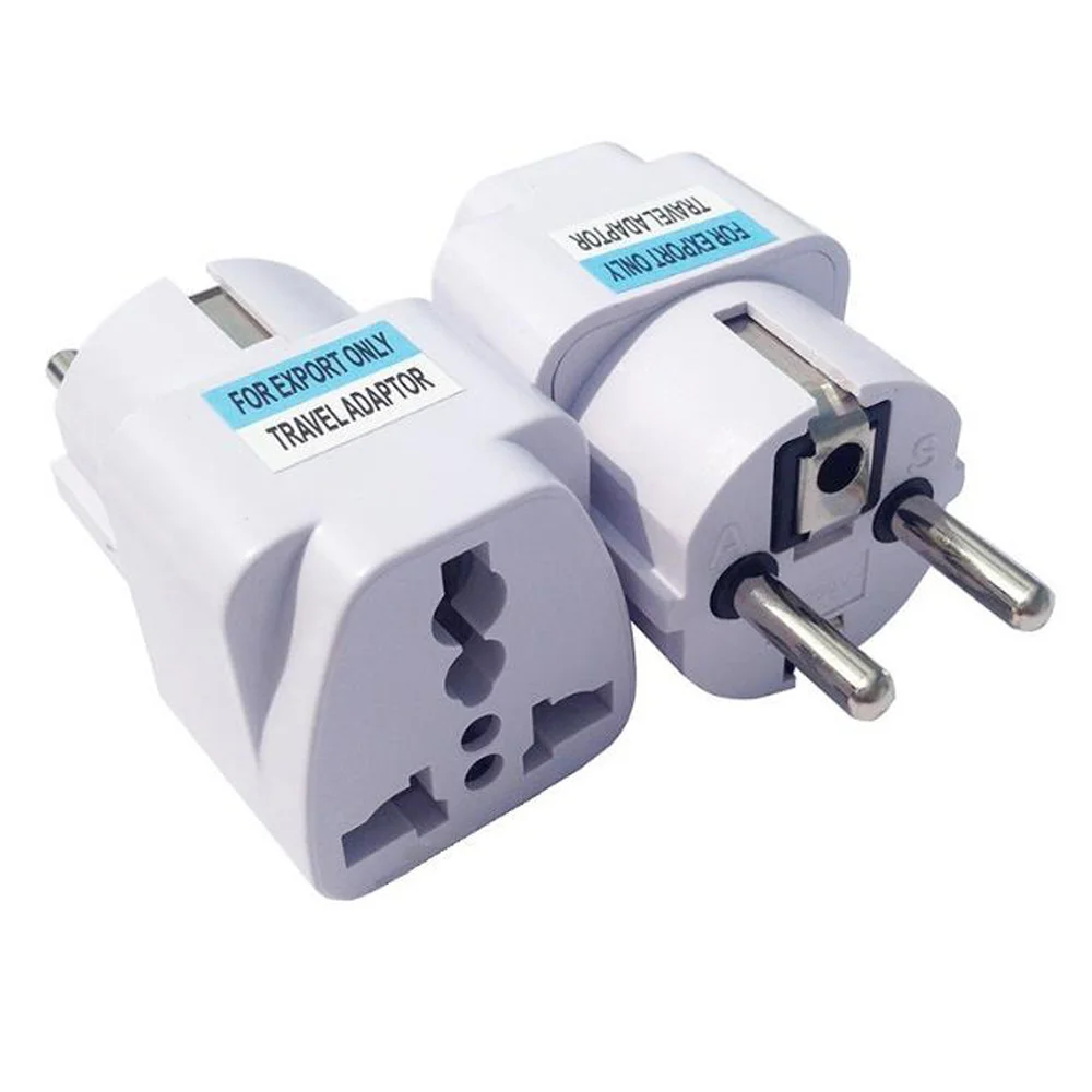 Universal Travel Adapter Plug Socket Converter, Branco, AU, REINO UNIDO, EUA, UE, Alemão, França, Coréia, Suíça, Brasil, África do Sul, 10A, 16A, 250V