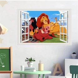 Cartoon Simba the Lion King Wall Stickers For Kids Room Decoration Home Bedroom Decor   Movie Mural Wall Art Decals