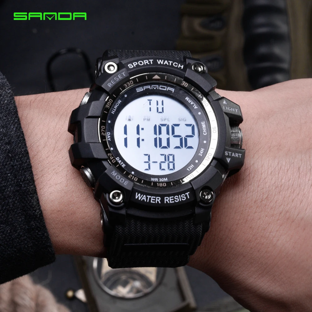 

Fashion Sanda Top Brand Digital Watch Men Luxury Military Sport Alarm Stopwatch Clock Male Relogio Masculino