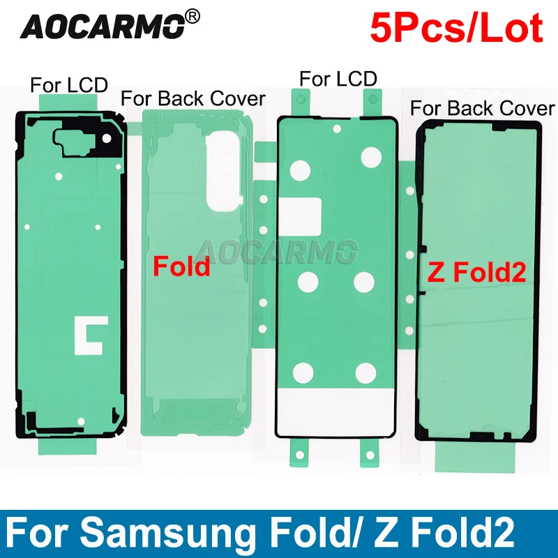 

5Pcs/Lot Front LCD Screen Adhesive Rear Back Cover Sticker Glue Tape For Samsung Galaxy Fold F9000 W20 Z Fold2 3 F9160 W21 F926