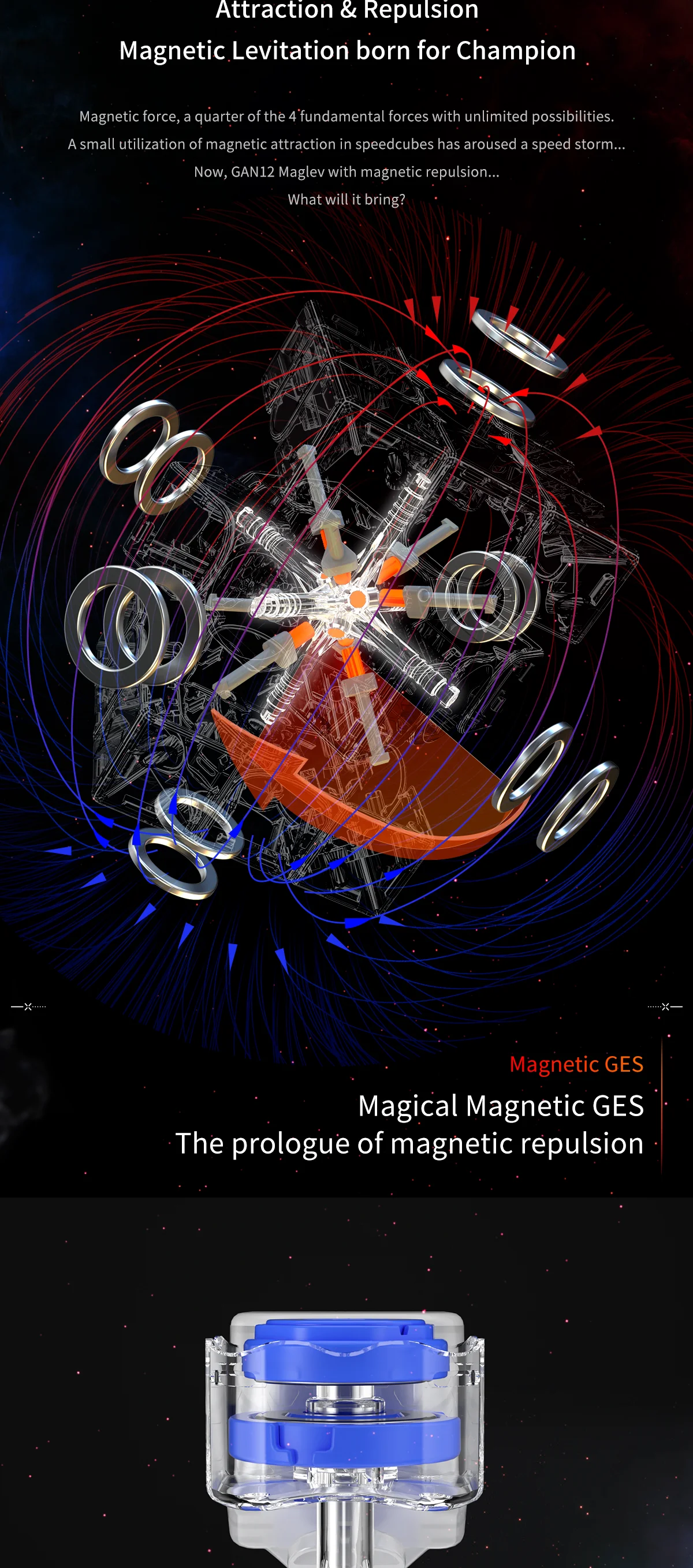 Kostka magnetyczna GAN 12 M, kostka szybkość zawodowa GAN 3x3x3, kostka Maglev GAN 12, kostka magnetyczna GAN12 M 3x3x3, GAN12 GAN 12 M Maglev 3x3x3 Magnetic Cube