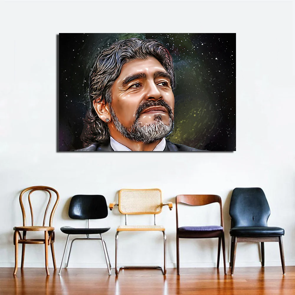 Diego Armando Maradona Artwork Poster Canvas Painting Unframed Wall Art Pictures Print For Living Room Home Decor