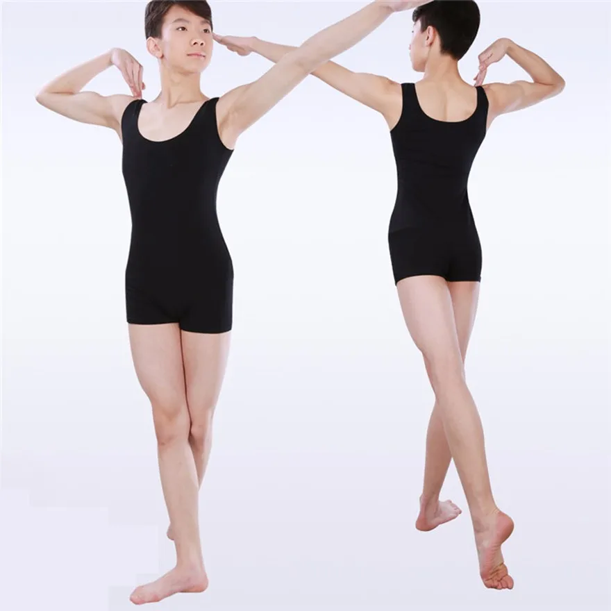 Speerise Mens Tank Shorty Unitard Dancewear Leotard Mens Biketard Ballet Dance Leotard Male Flesh Colored  Spandex Unitard