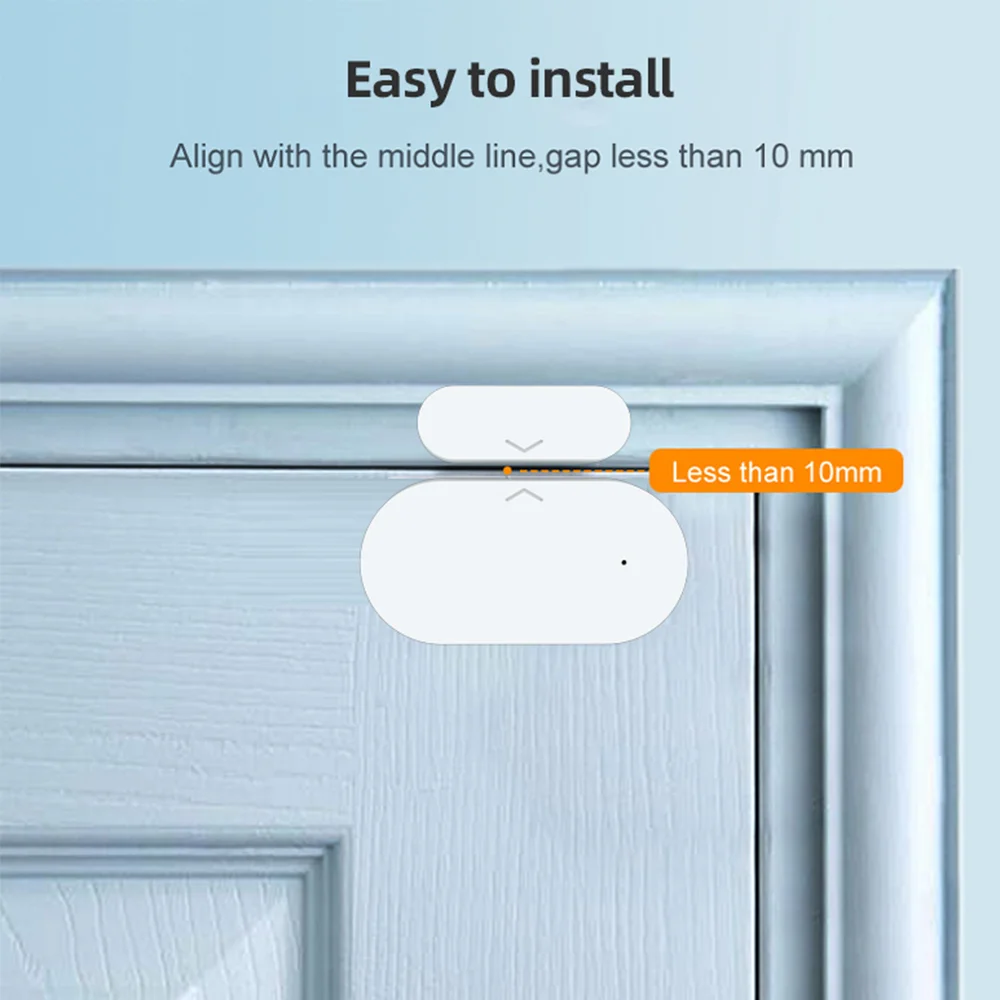 Sensor de porta tuya zigbee para casa inteligente, alarme contra roubo, automação, controle remoto, funciona com alexa, google home var smartlife