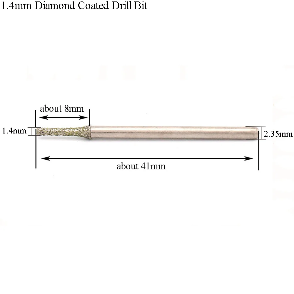 10/20PCS 0.4-3mm wiertło diamentowe z końcówką diamentową do płytek jubilerskich opakowanie szklane 5/10/20