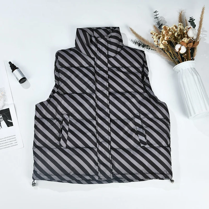 2023 new down jacket vest cotton-padded coat women's short stand-up collar coat warm loose versatile and thick shopping brand