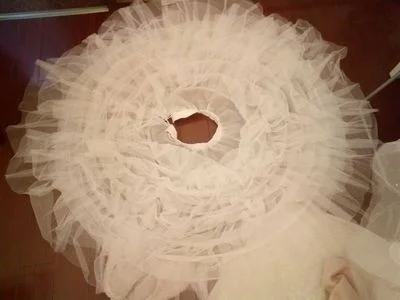 6 aros 6 niveles tul negro blanco enaguas súper hinchadas vestido de fiesta vestidos de novia enagua crinolina diámetro 120cm