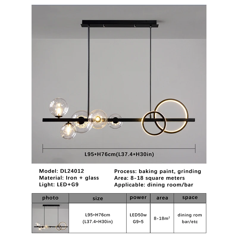 Imagem -06 - Modern Nordic Led Pendant Lamp Glass Ball Design Pendurado Luz Fit para Sala de Jantar Cozinha Sala de Estar Quarto g9