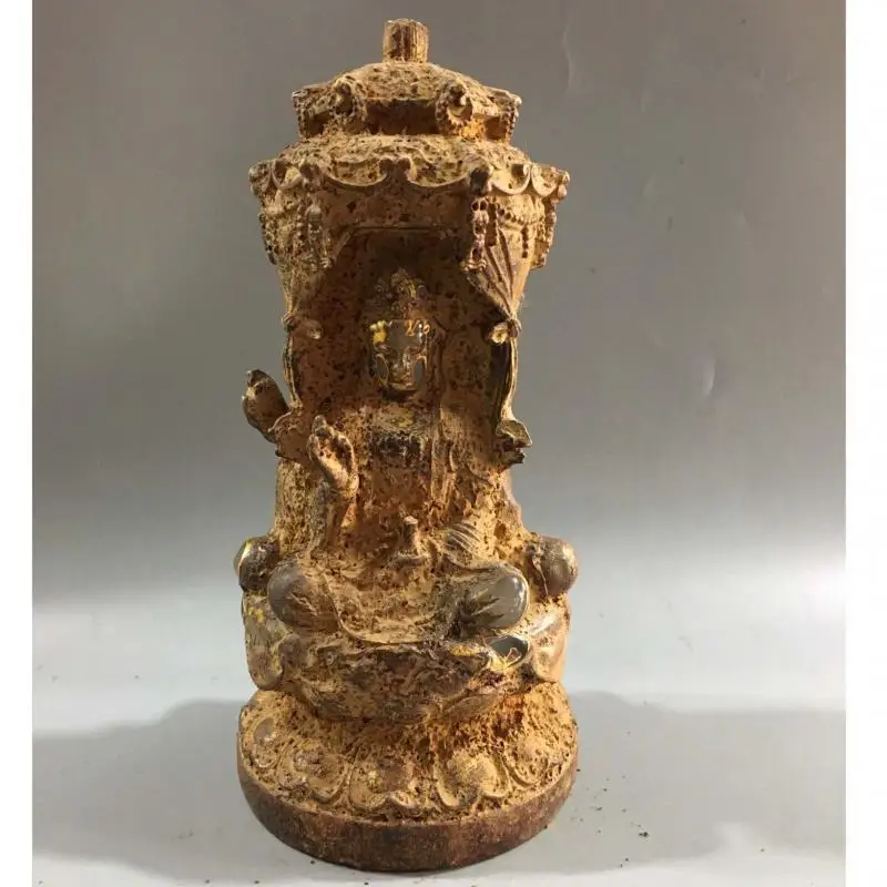 

Crafts statue tibet buddhism Glaze Three sided Avalokitesvara Kwan-Yin Guan Yin goddess buddha statue halloween