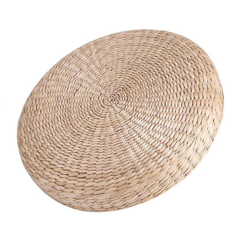 Handmade Woven Rattan Cushions, Outdoor Garden Cushion, Rattan Chair, Handmade Woven Seat, Futon Yoga Mat, Thicken Straw Round