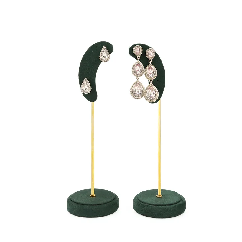 New jewelry display stand moon-shaped metal earring display stand earrings jewelry props earring storage rack in stock
