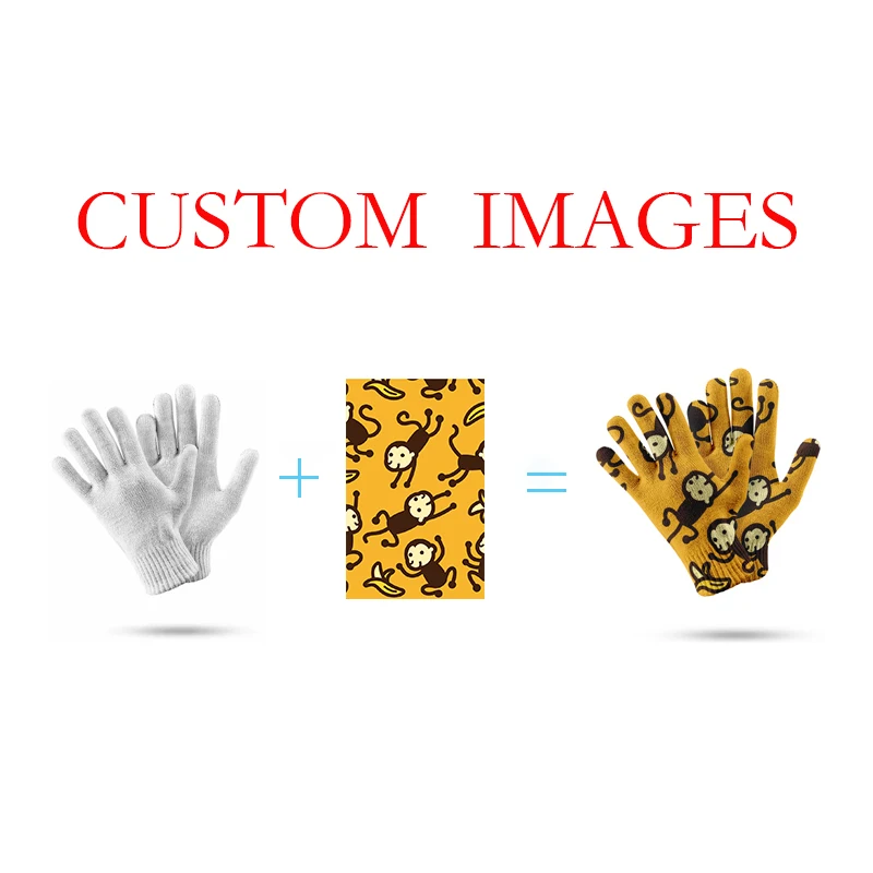 Custom พิมพ์ภาพสัตว์เลี้ยง Face ถุงมือ3D การพิมพ์ตลกสีสันถุงมือผู้ชายผู้หญิงถุงมือแปลกของขวัญ