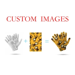 Custom Print Your Photo Pet Face Gloves 3D Printing Personalized Funny Colorful Gloves for Men Women Funny Novelty Gloves Gifts