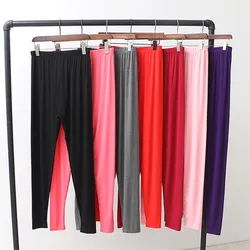 Fdfklak-pantalones de pijama M-5XL de talla grande para mujer, de cintura alta ropa de dormir, ropa de dormir de Modal, novedad de primavera y otoño, 2020