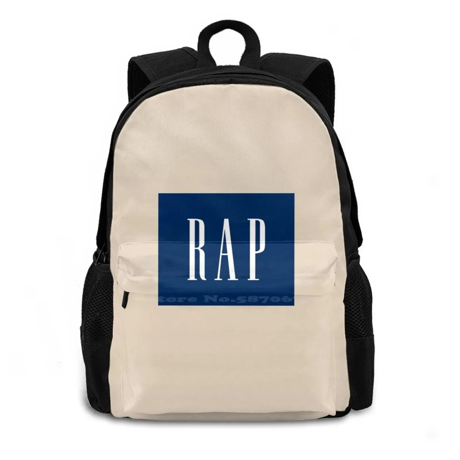 Rap Bag Backpack For Men Women Girls Teenage Black Rap Logo Hip Hop Trap Music Trap Music Hip Hop Rap Hip Hop Music